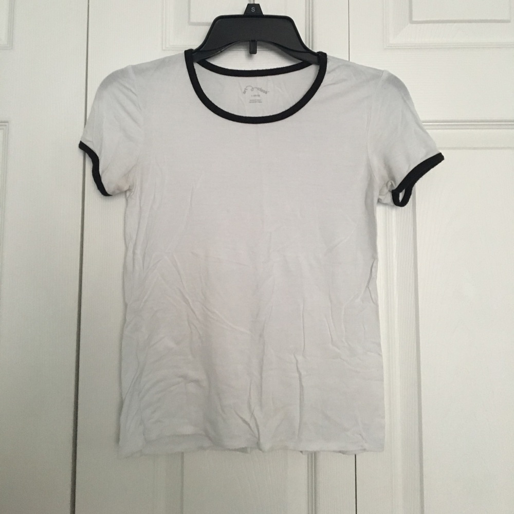 White Tee with Black Detailing